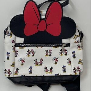 Minnie Mouse Mini Backpack with Red Bow